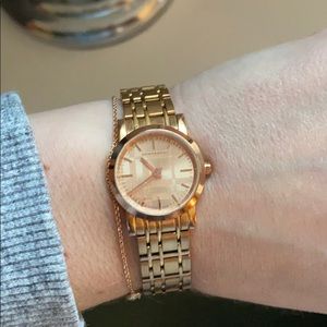 Burberry rose gold watch